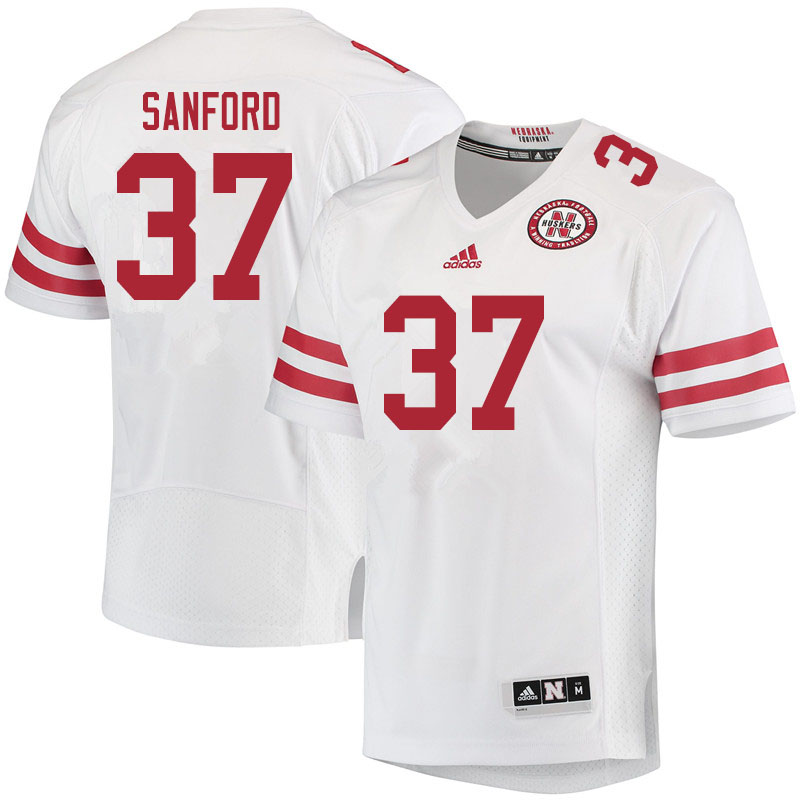 Women #37 Phalen Sanford Nebraska Cornhuskers College Football Jerseys Sale-White